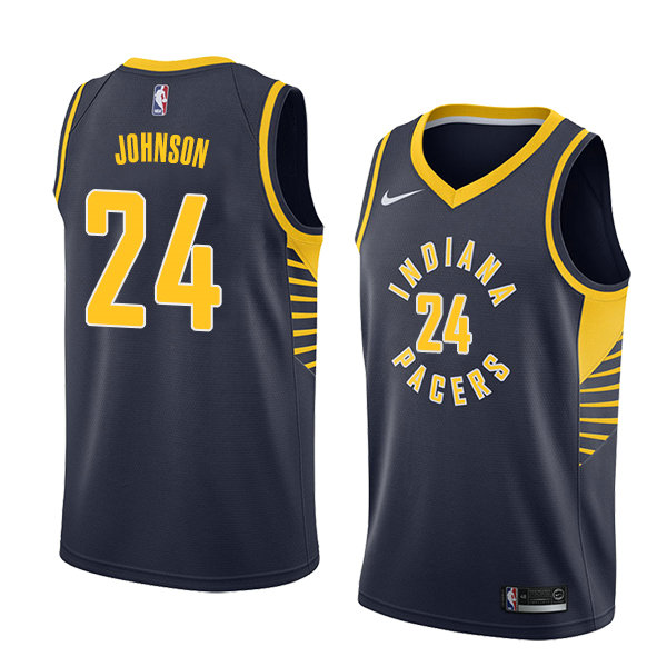 Camiseta baloncesto Alize Johnson 24 Icon 2018 Azul Indiana Pacers Hombre