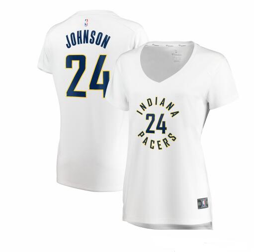 Camiseta baloncesto Alize Johnson 24 association edition Blanco Indiana Pacers Mujer
