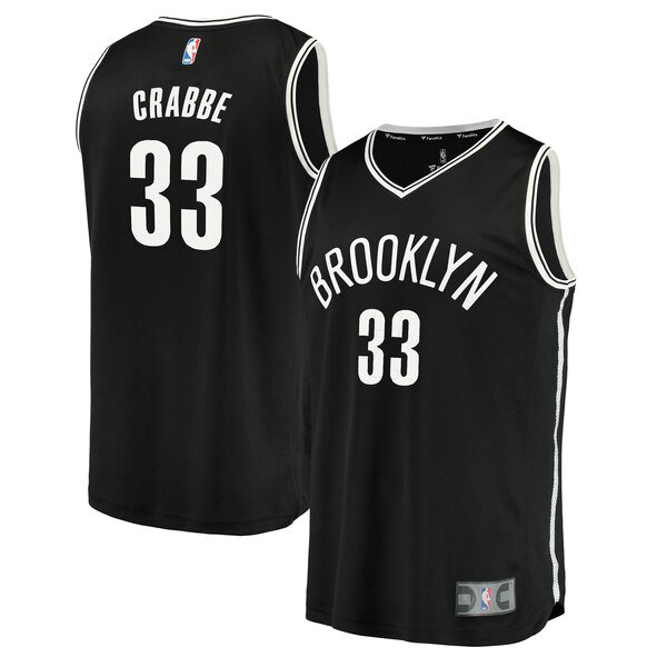 Camiseta baloncesto Allen Crabbe 33 2019 Negro Brooklyn Nets Hombre