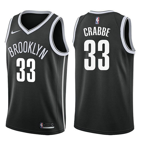 Camiseta baloncesto Allen Crabbe 33 Icon 2017-18 Negro Brooklyn Nets Hombre