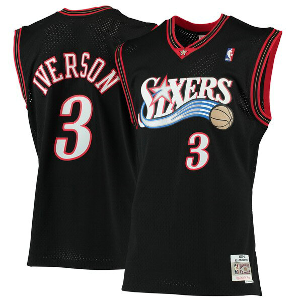 Camiseta baloncesto Allen Iverson 3 2000-2001 Classics Swingman Negro Philadelphia 76ers Hombre