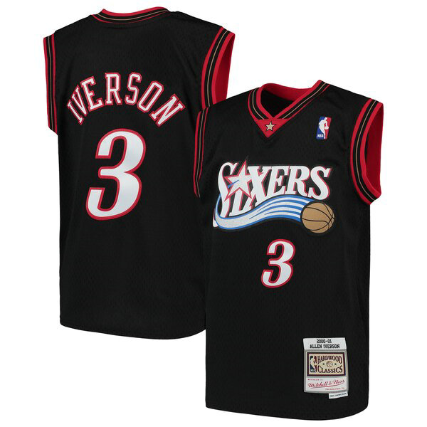 Camiseta baloncesto Allen Iverson 3 Classics Swingman Azul Philadelphia 76ers Nino