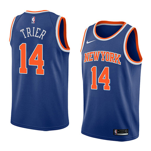 Camiseta baloncesto Allonzo Trier 14 Icon 2018 Azul New York Knicks Hombre