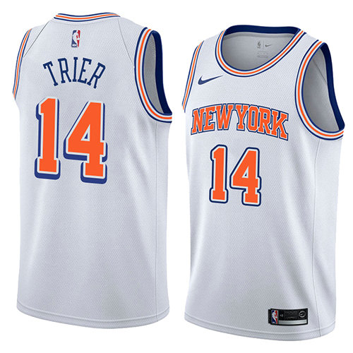 Camiseta baloncesto Allonzo Trier 14 Statement 2018 Blanco New York Knicks Hombre