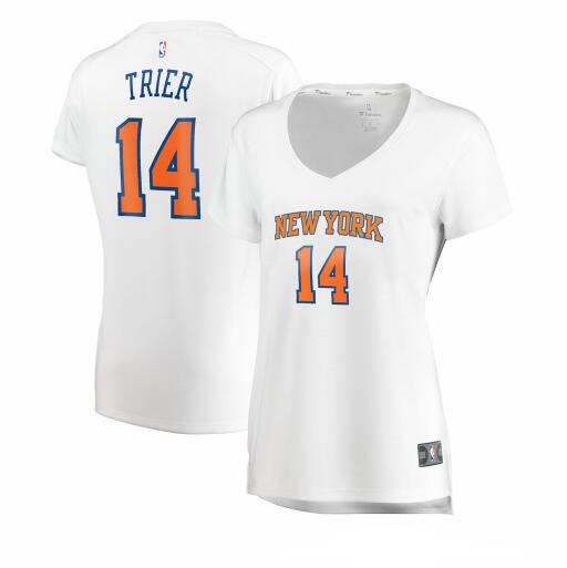 Camiseta baloncesto Allonzo Trier 14 association edition Blanco New York Knicks Mujer