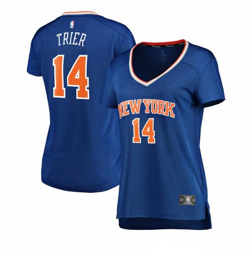 Camiseta baloncesto Allonzo Trier 14 icon edition Azul New York Knicks Mujer