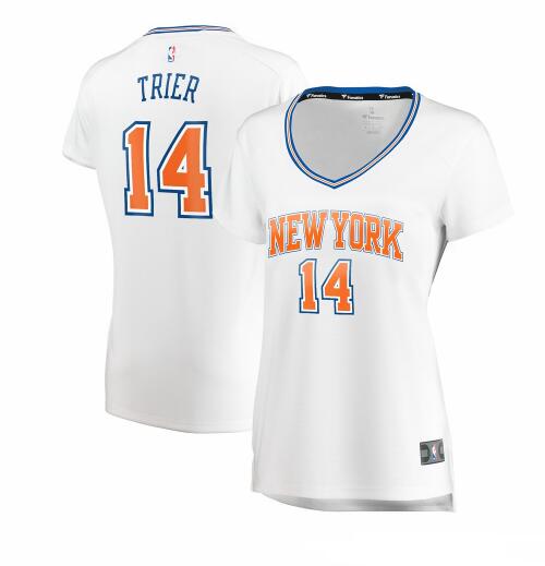 Camiseta baloncesto Allonzo Trier 14 statement edition Blanco New York Knicks Mujer