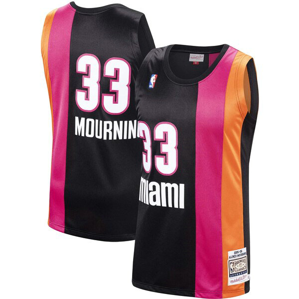 Camiseta baloncesto Alonzo Mourning 33 2005-2006 Negro Miami Heat Hombre