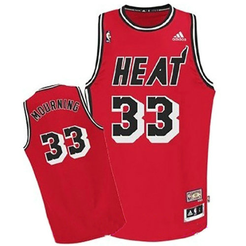Camiseta baloncesto Alonzo Mourning 33 Retro Rojo Miami Heat Hombre