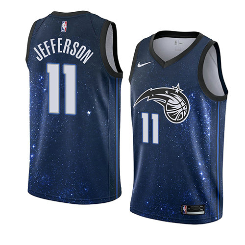 Camiseta baloncesto Amile Jefferson 11 Ciudad 2018 Azul Orlando Magic Hombre