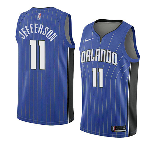 Camiseta baloncesto Amile Jefferson 11 Icon 2018 Azul Orlando Magic Hombre