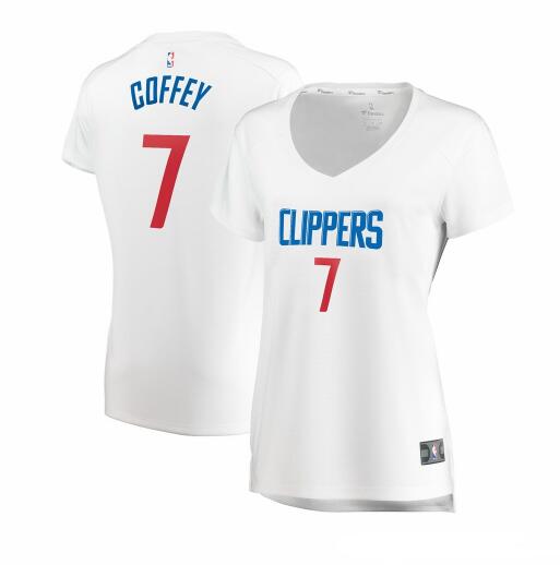 Camiseta baloncesto Amir Coffey 7 association edition Blanco Los Angeles Clippers Mujer