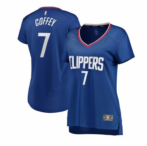 Camiseta baloncesto Amir Coffey 7 icon edition Azul Los Angeles Clippers Mujer