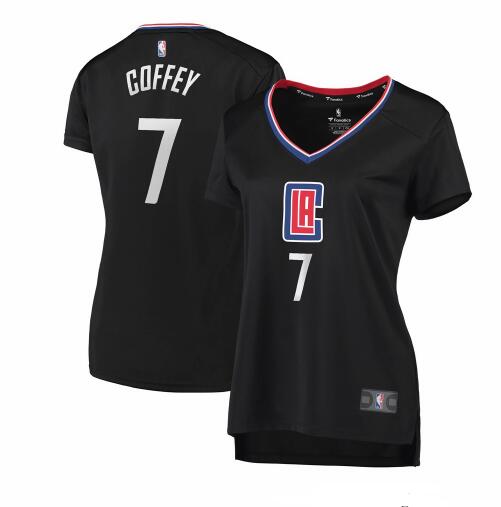 Camiseta baloncesto Amir Coffey 7 statement edition Negro Los Angeles Clippers Mujer