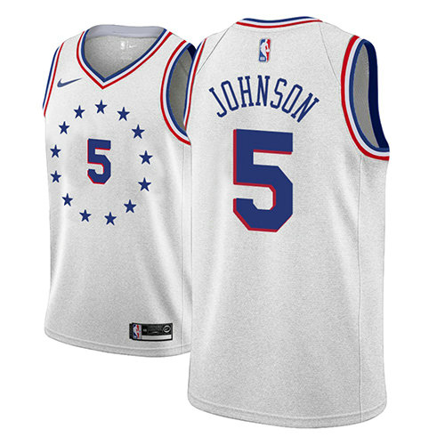 Camiseta baloncesto Amir Johnson 5 Earned 2018-19 Gris Philadelphia 76ers Hombre