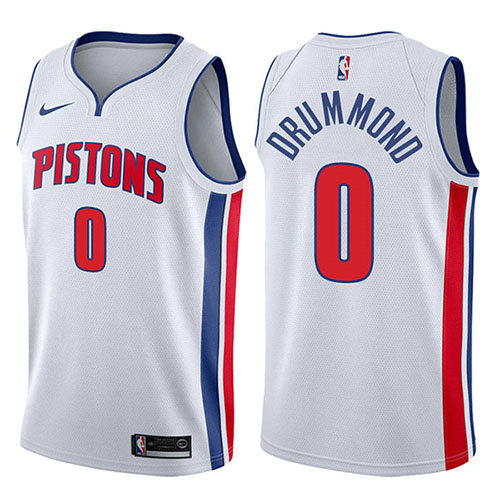 Camiseta baloncesto Andre Drummond 0 Association 2017-18 Blanco Detroit Pistons Hombre