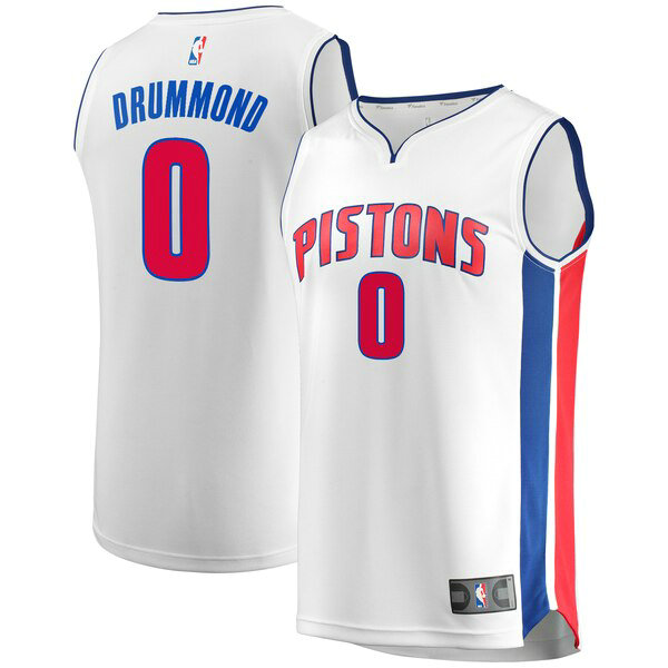 Camiseta baloncesto Andre Drummond 0 Association Edition Blanco Detroit Pistons Hombre