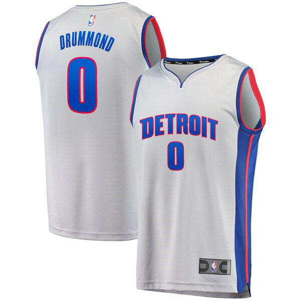 Camiseta baloncesto Andre Drummond 0 Statement Edition Gris Detroit Pistons Hombre