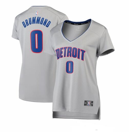 Camiseta baloncesto Andre Drummond 0 statement edition Gris Detroit Pistons Mujer
