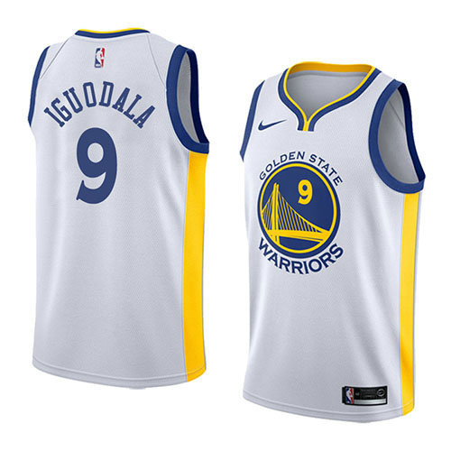 Camiseta baloncesto Andre Iguodala 9 Association 2018 Blanco Golden State Warriors Hombre