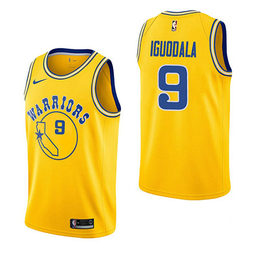 Camiseta baloncesto Andre Iguodala 9 Hardwood Classic 2018-19 Amarillo Golden State Warriors Hombre