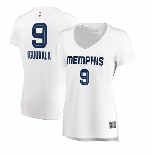 Camiseta baloncesto Andre Iguodala 9 association edition Blanco Memphis Grizzlies Mujer