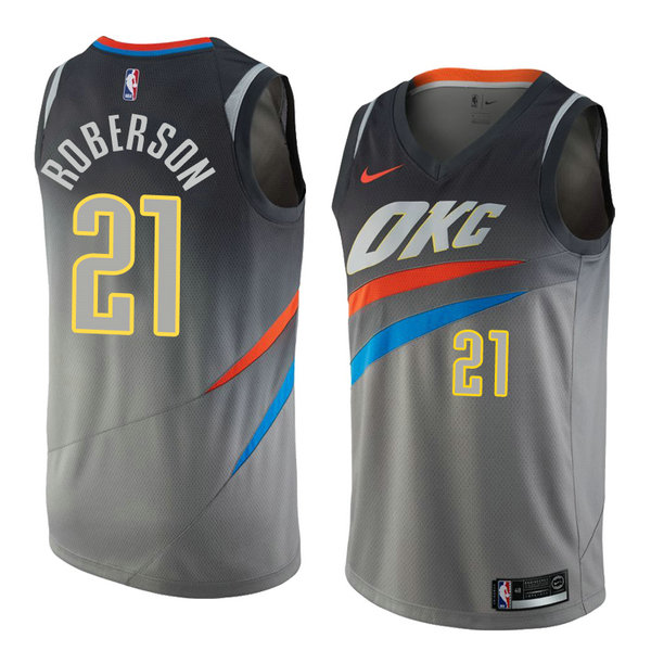 Camiseta baloncesto Andre Roberson 21 Ciudad 2018 Gris Oklahoma City Thunder Hombre