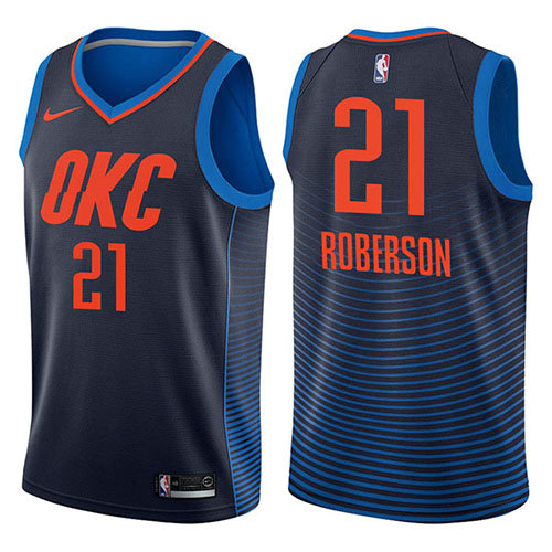 Camiseta baloncesto Andre Roberson 21 Statement 2017-18 Azul Oklahoma City Thunder Hombre