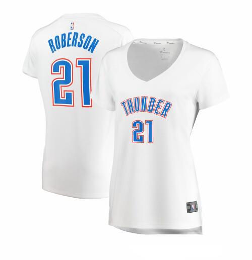 Camiseta baloncesto Andre Roberson 21 association edition Blanco Oklahoma City Thunder Mujer