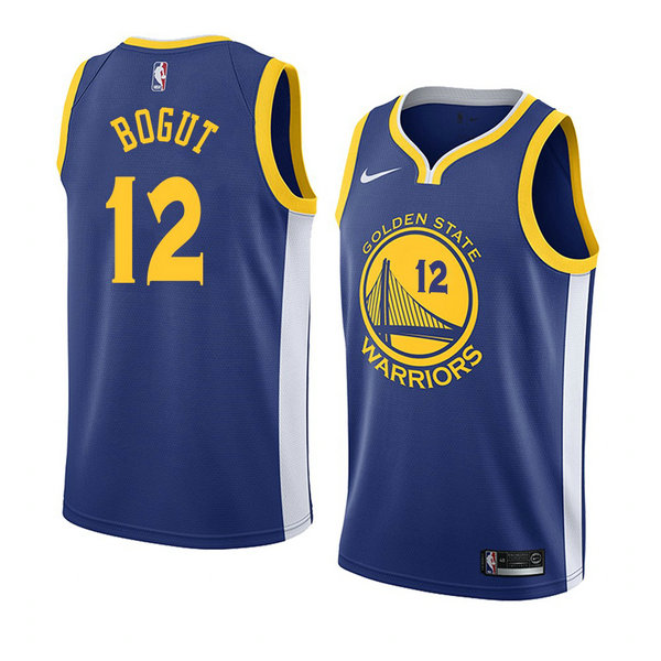 Camiseta baloncesto Andrew Bogut 12 Icon 2018 Azul Golden State Warriors Hombre