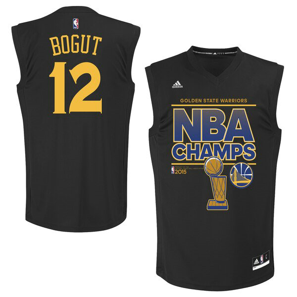 Camiseta baloncesto Andrew Bogut 12 adidas Negro Golden State Warriors Hombre