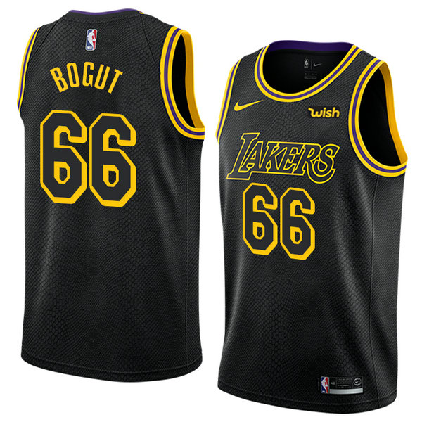 Camiseta baloncesto Andrew Bogut 66 Ciudad 2018 Negro Los Angeles Lakers Hombre