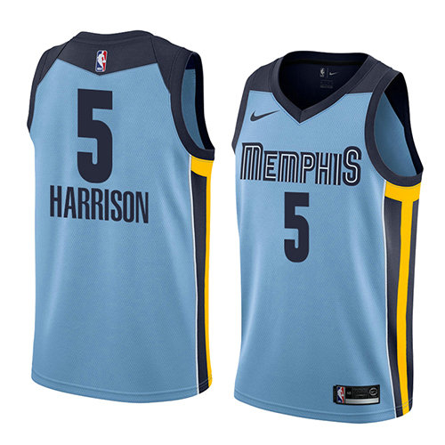 Camiseta baloncesto Andrew Harrison 5 Statement 2018 Azul Memphis Grizzlies Hombre