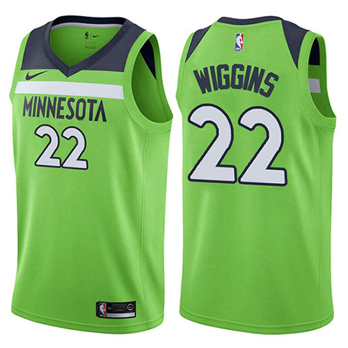 Camiseta baloncesto Andrew Wiggins 22 Statement 2017-18 Verde Minnesota Timberwolves Hombre