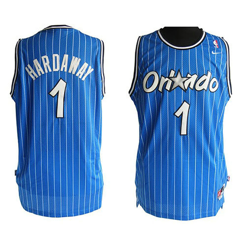 Camiseta baloncesto Anfernee Hardaway 1 Retro Azul Orlando Magic Hombre