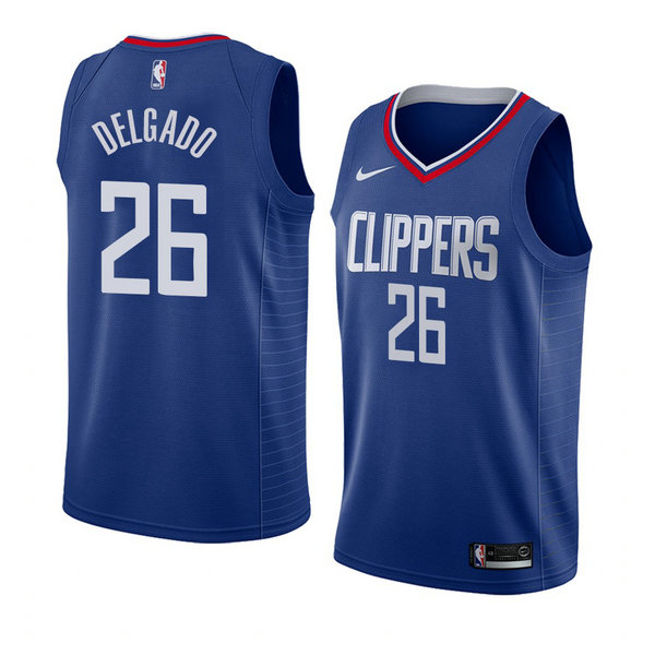 Camiseta baloncesto Angel Delgado 26 Icon 2018 Azul Los Angeles Clippers Hombre