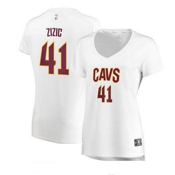 Camiseta baloncesto Ante Zizic 41 association edition Blanco Cleveland Cavaliers Mujer