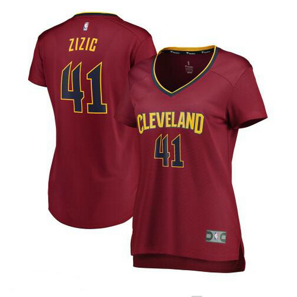 Camiseta baloncesto Ante Zizic 41 icon edition Rojo Cleveland Cavaliers Mujer