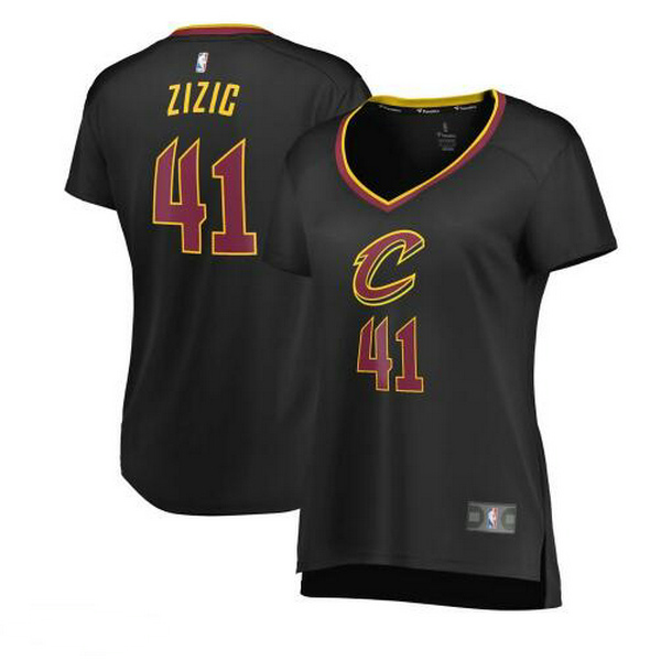 Camiseta baloncesto Ante Zizic 41 statement edition Negro Cleveland Cavaliers Mujer