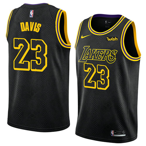 Camiseta baloncesto Anthony Davis 23 Ciudad 2019-20 Negro Los Angeles Lakers Hombre