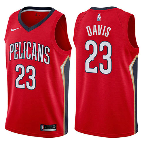 Camiseta baloncesto Anthony Davis 23 Statement 2017-18 Rojo New Orleans Pelicans Hombre