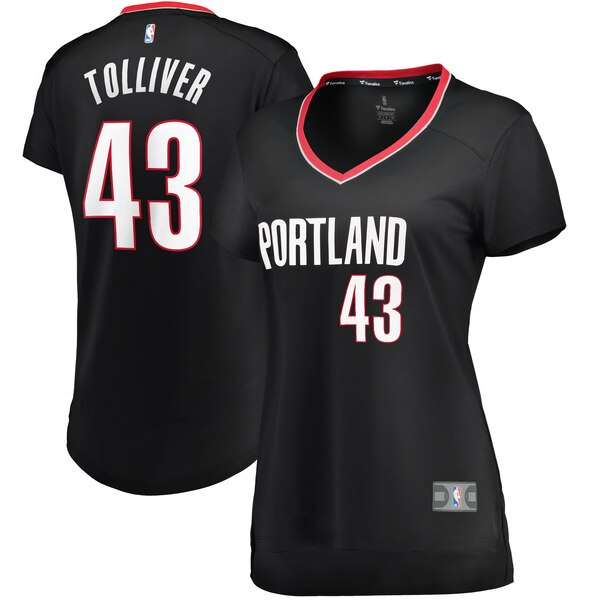 Camiseta baloncesto Anthony Tolliver 43 icon edition Negro Portland Trail Blazers Mujer