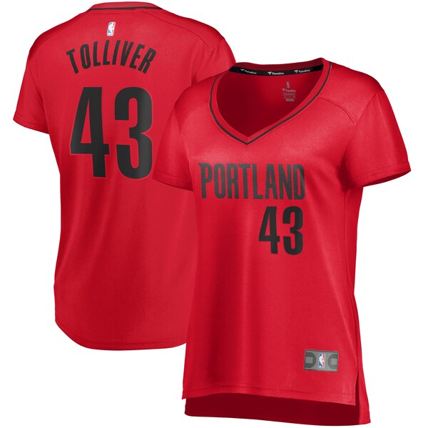 Camiseta baloncesto Anthony Tolliver 43 statement edition Rojo Portland Trail Blazers Mujer