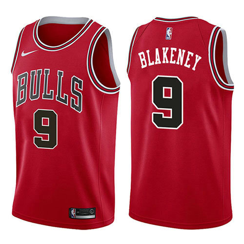 Camiseta baloncesto Antonio Blakeney 9 Icon 2017-18 Rojo Chicago Bulls Hombre
