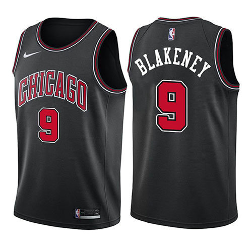 Camiseta baloncesto Antonio Blakeney 9 Statement 2017-18 Negro Chicago Bulls Hombre