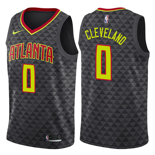 Camiseta baloncesto Antonius Cleveland 0 Icon 2018 Negro Atlanta Hawks Hombre