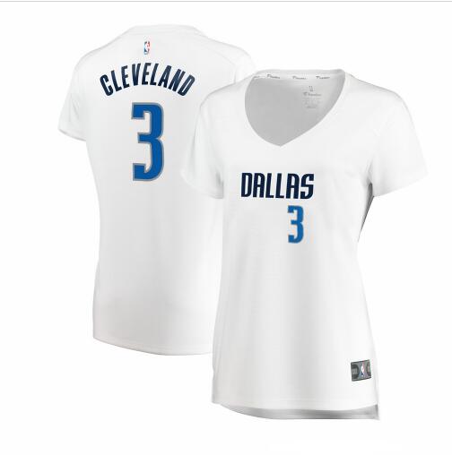 Camiseta baloncesto Antonius Cleveland 3 association edition Blanco Dallas Mavericks Mujer