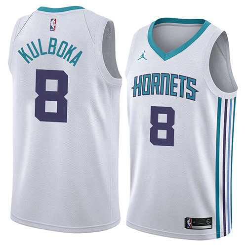 Camiseta baloncesto Arnoldas Kulboka 8 Association 2018 Blanco Charlotte Hornets Hombre