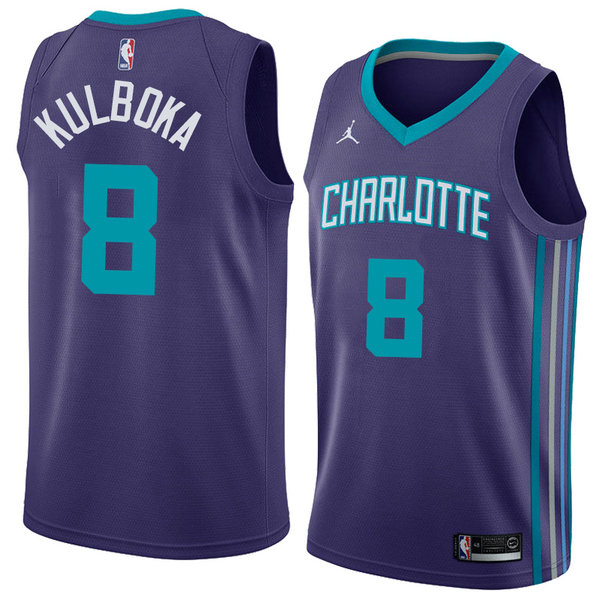 Camiseta baloncesto Arnoldas Kulboka 8 Statement 2018 P鐓pura Charlotte Hornets Hombre