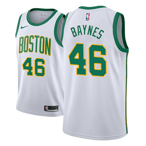 Camiseta baloncesto Aron Baynes 46 Ciudad 2018-19 Blanco Boston Celtics Hombre